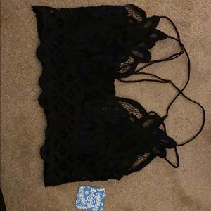 Free People Black Bralette